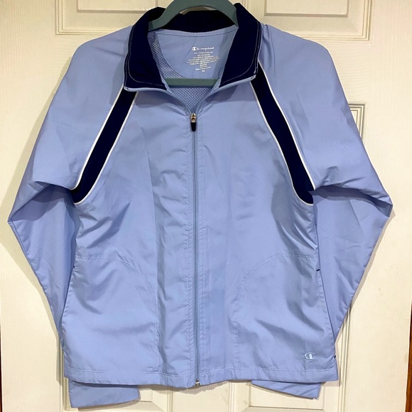 baby blue champion jacket
